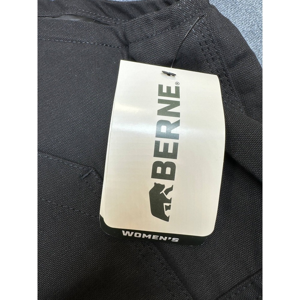 Berne Womens 3XL Regular Black Insulated Bib Overalls WB515BK Workwear New - Picture 4 of 13